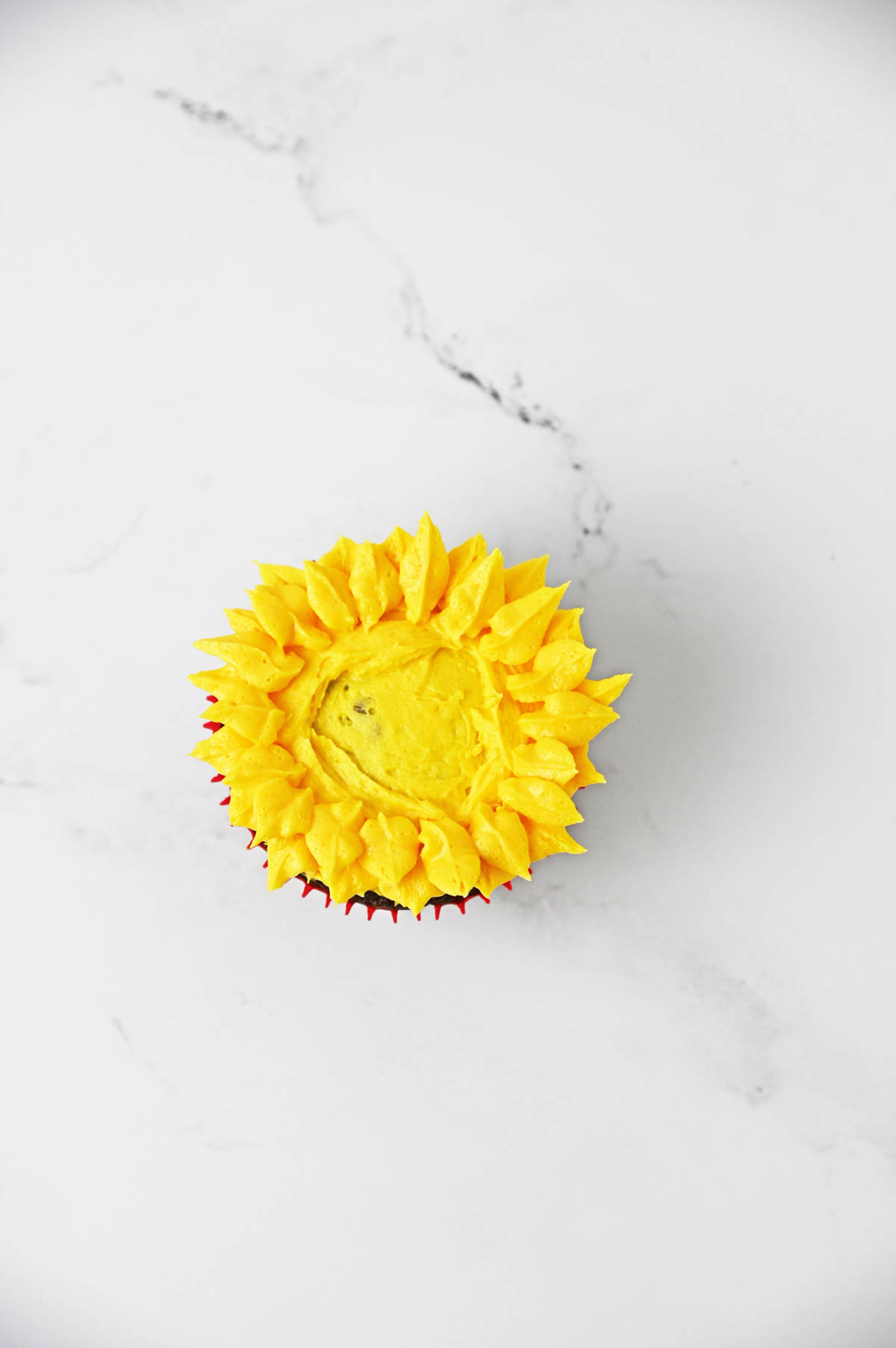 Yellow sunflower petals for sunflower cupcakes
