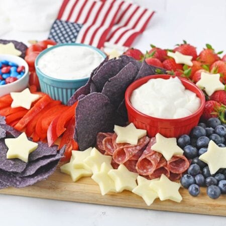 Charcuterie board for patriotic holidays