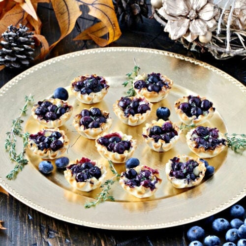 Blueberry Brie Phyllo Cups