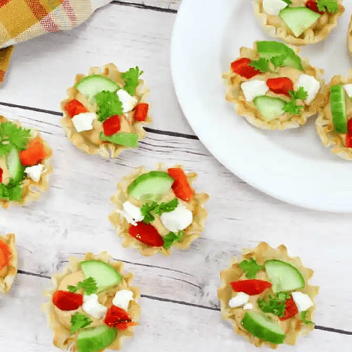 Hummus cup appetizers