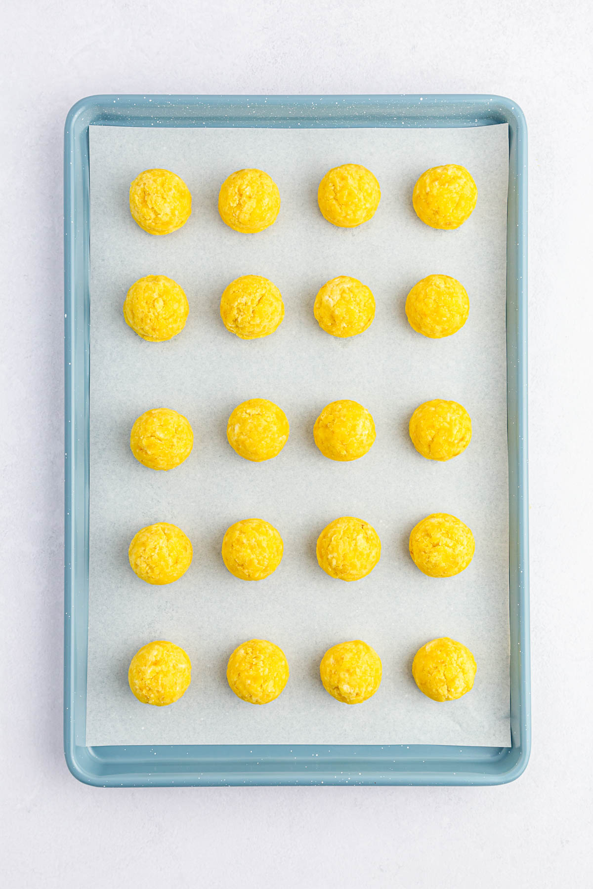 Cake balls on baking sheet