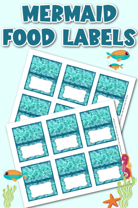 Mermaid Food Labels Pin 1