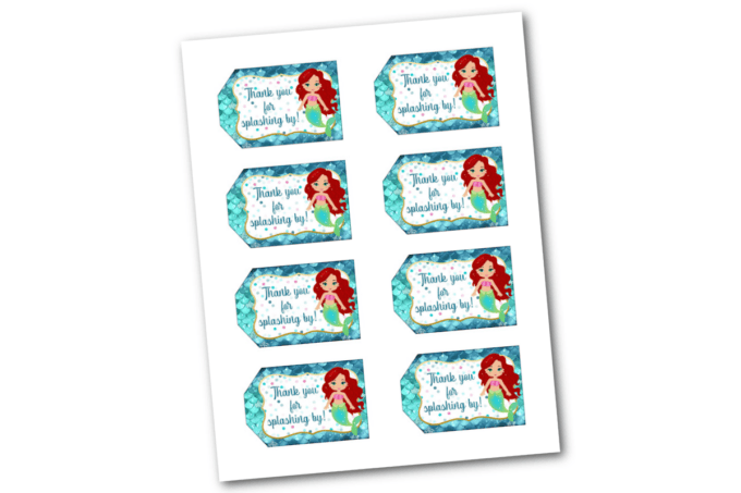 Mermaid Goodie Bag Tags (Free Printable) - Fun Money Mom