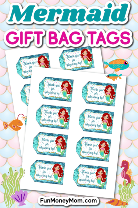 Mermaid Gift Bag Tags Pin 1