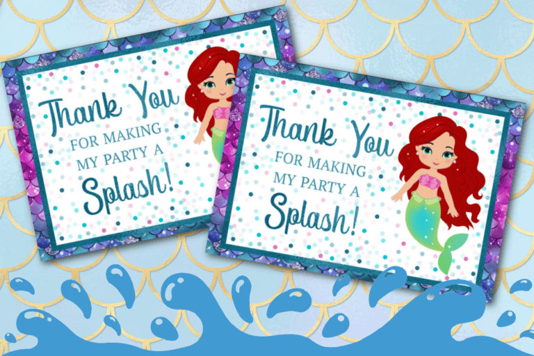 Mermaid Thank You Cards (Free Printable)
