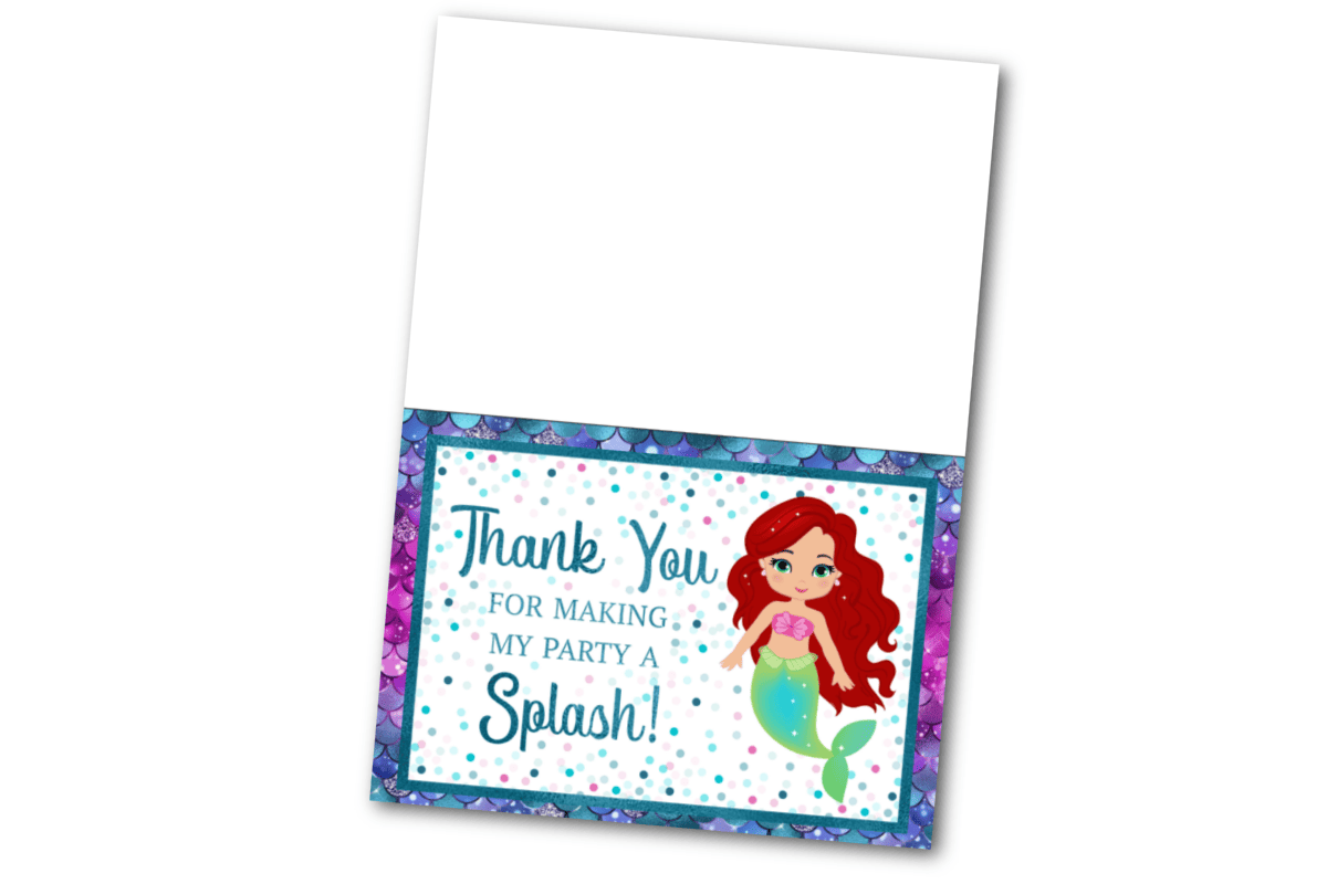 Mermaid Thank You Card Mockup