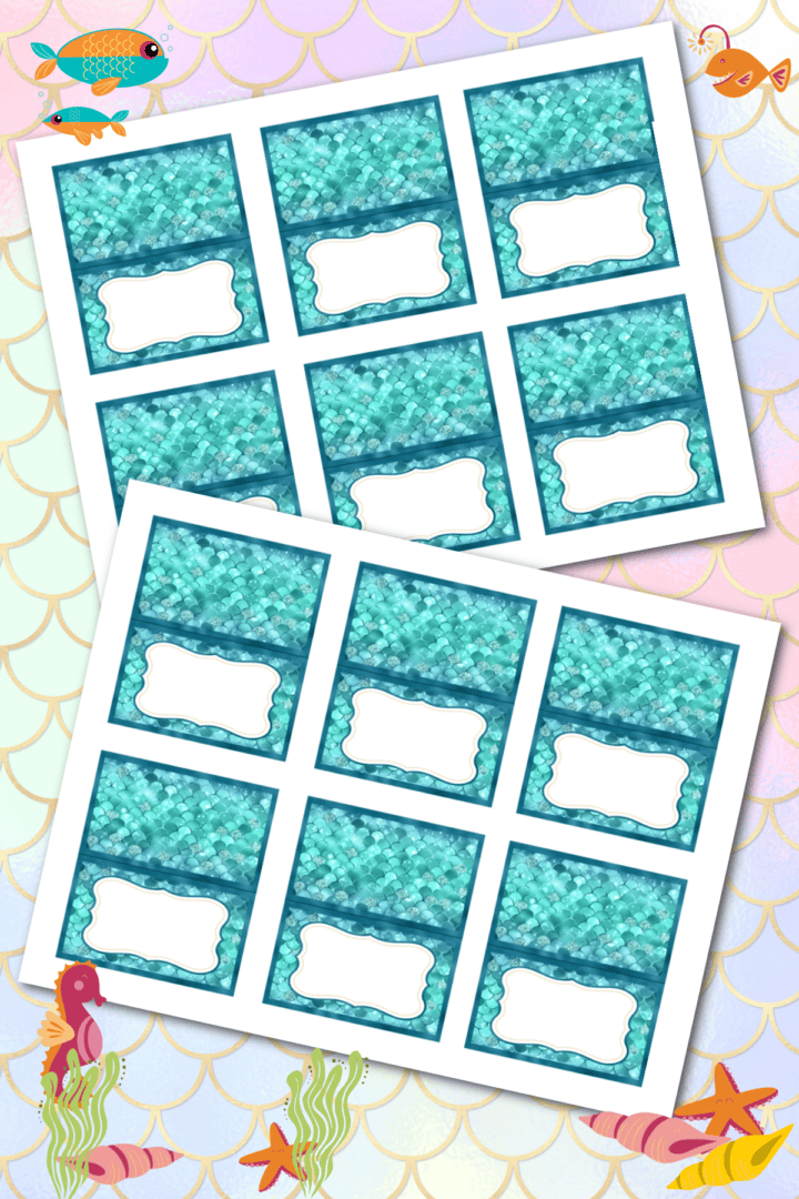 Free Printable Mermaid Food Labels - Fun Money Mom