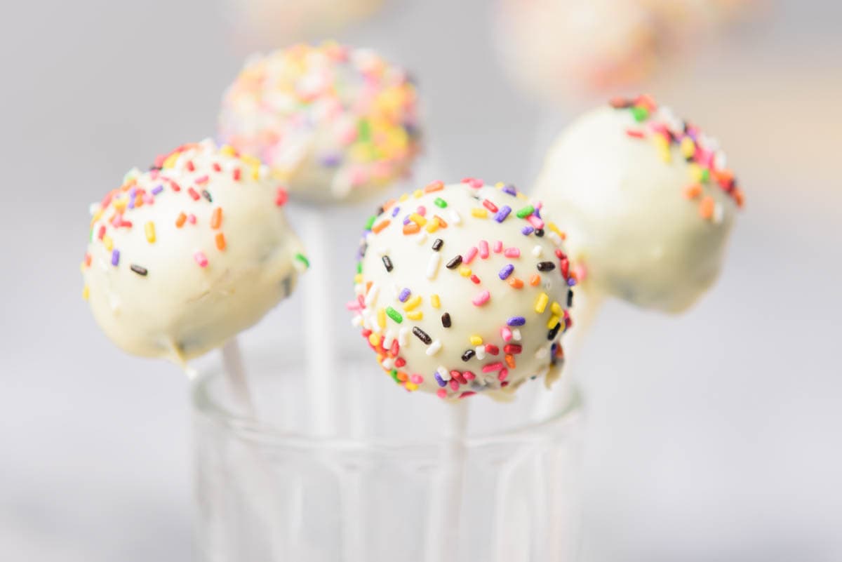 Oreo cake pop with colorful sprinkles