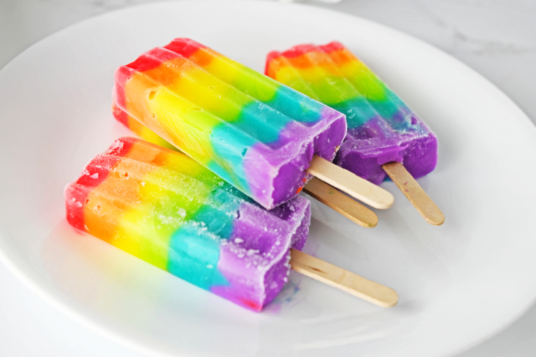 Easy Rainbow Popsicles