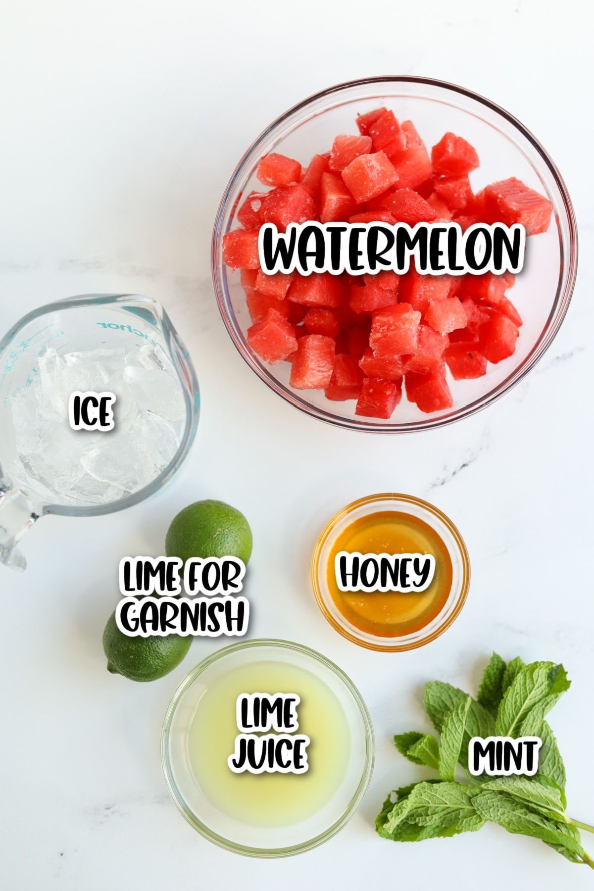 Watermelon slushie ingredients