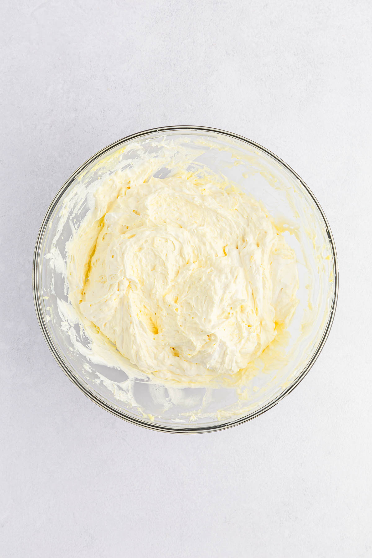 Cool Whip and cream cheese mixture blended