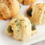 Pickles In A Blanket crescents on a white plate