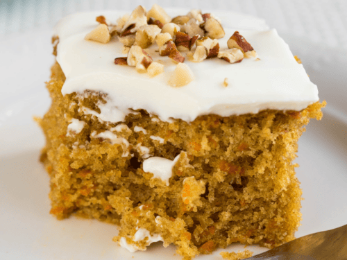 Pumpkin Cake with Cake Mix - Cookie Dough and Oven Mitt