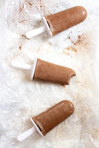 Boozy Fudgicles on parchment paper