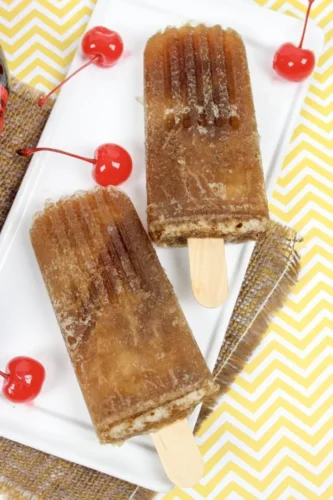 Boozy popsicles made with Jack and Coke