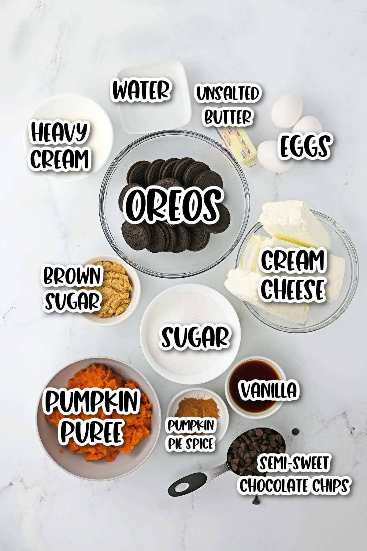Chocolate Pumpkin Cheesecake Ingredients 2