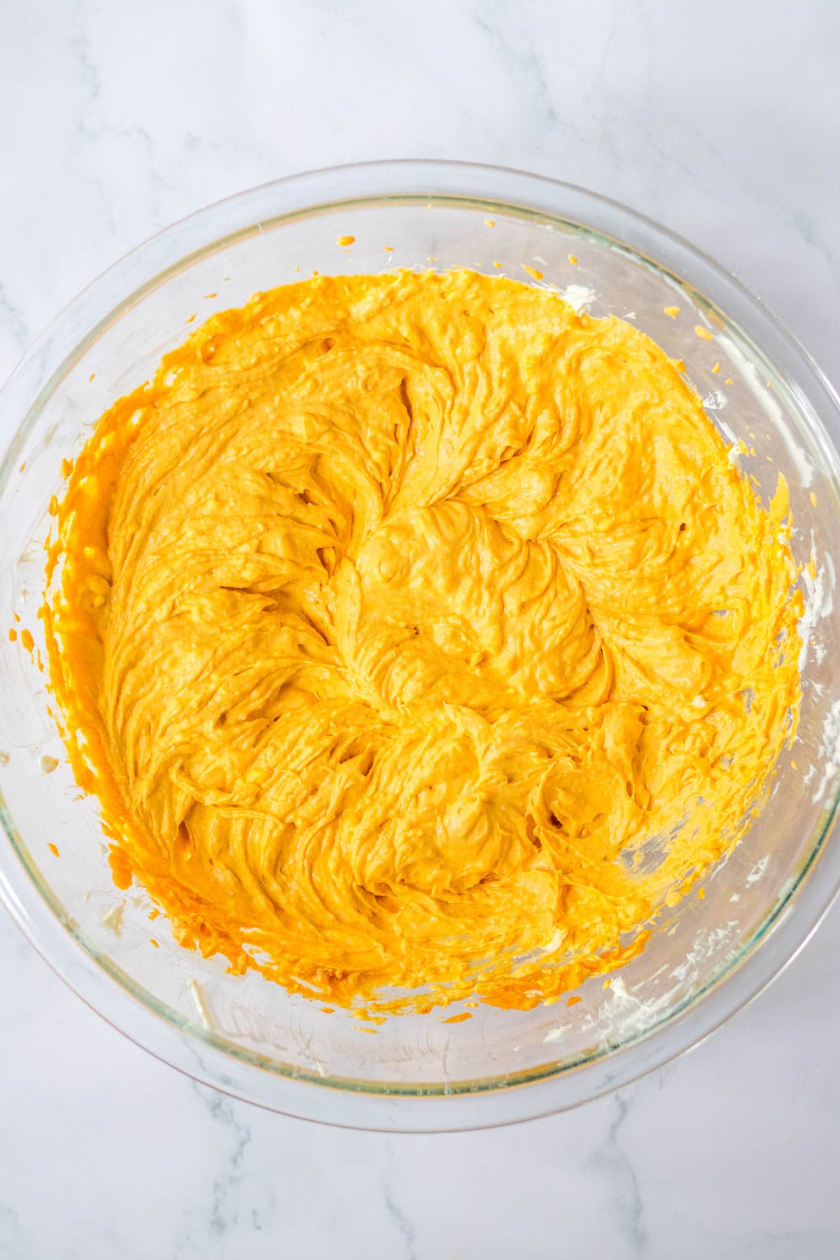 Pumpkin puree and cream cheese mixed together