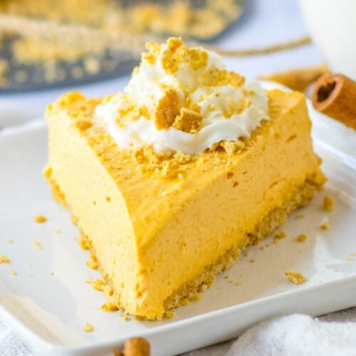No bake pumpkin cheesecake recipe card