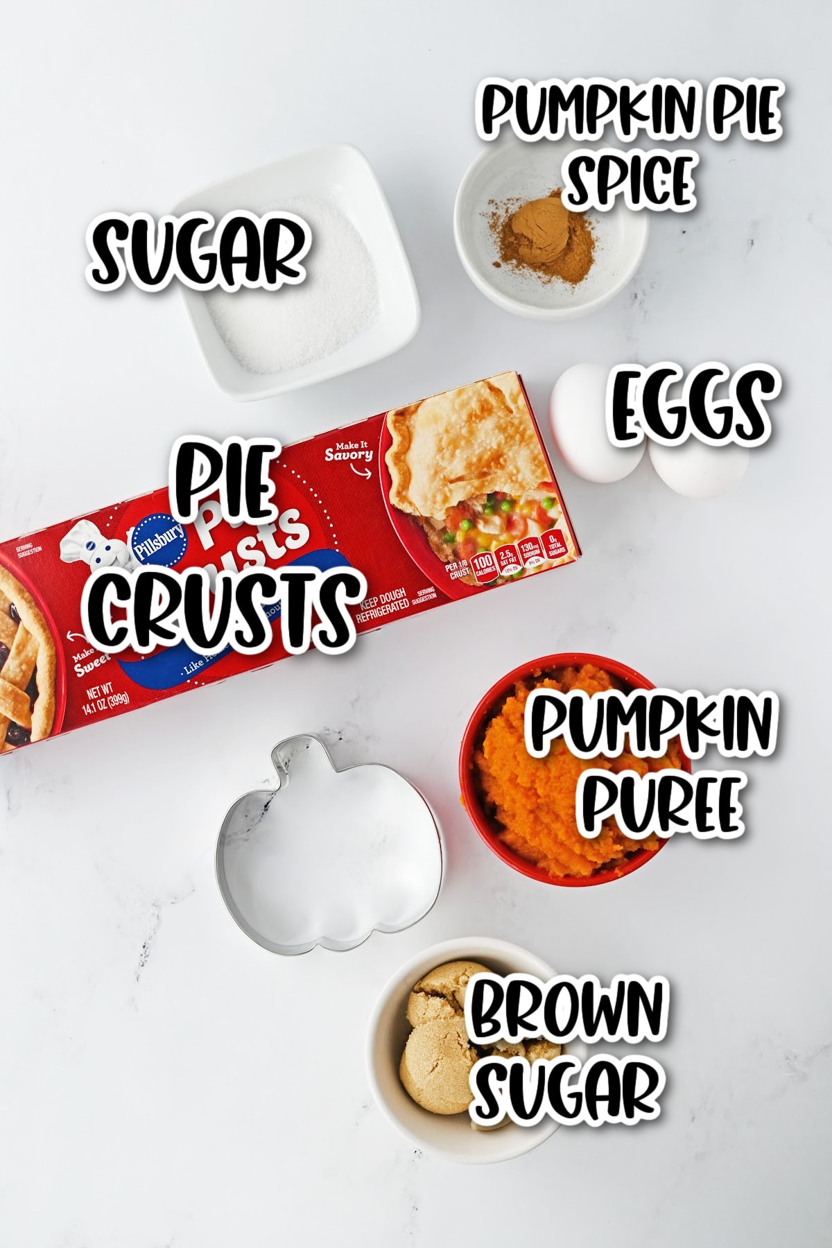 Ingredients for pumpkin hand pies