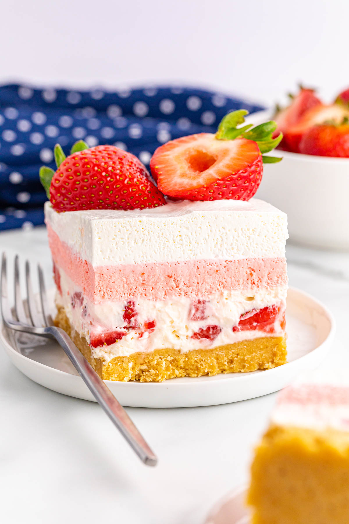 Strawberry cheesecake lush with Golden Oreo crust