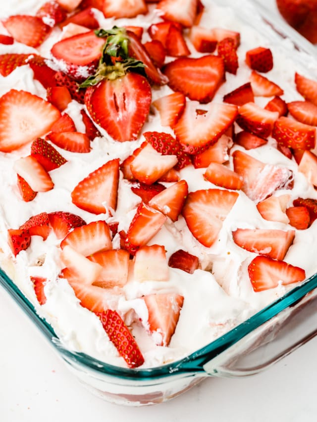 Strawberry Poke Cake With Cool Whip story