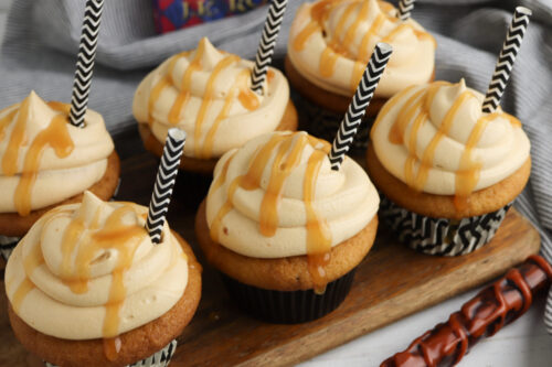Butterbeer cupcakes with butterscotch drizzle