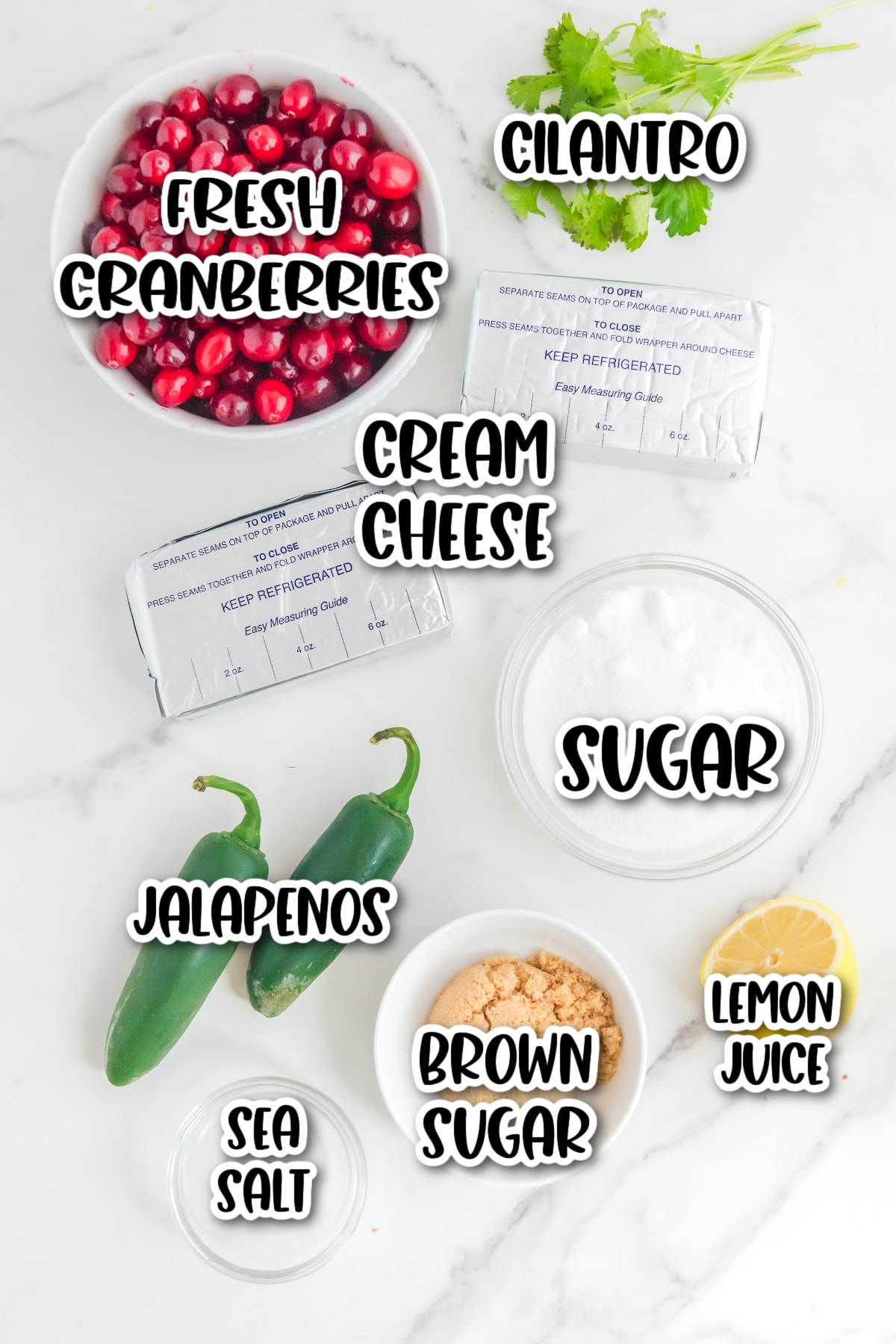 Cranberry Jalapeno Dip Ingredients