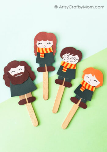 Harry Potter popsicle stick bookmarks