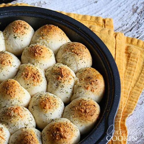 Biscuits stuffed with meatballs