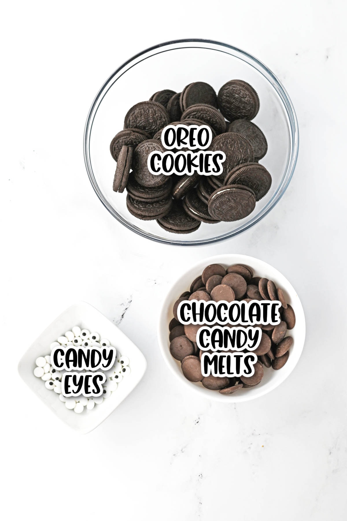 Ingredients for Oreo Bats