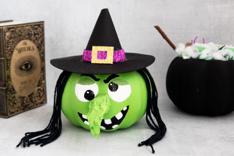 Easy Witch Pumpkin (No Carve)