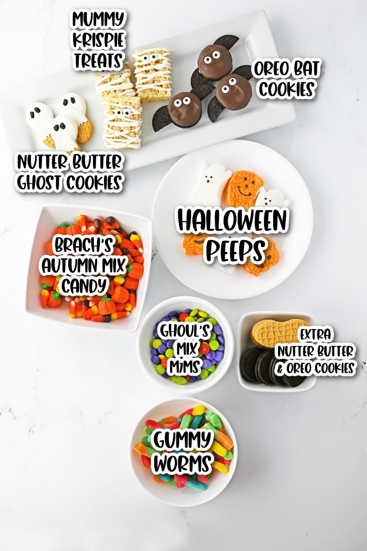 Halloween Snack Board ingredients