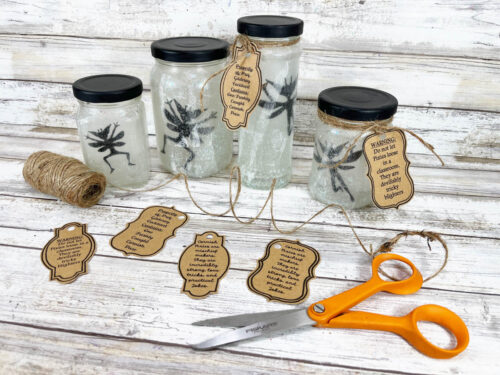 Jars for cornish pixie jars attached with string