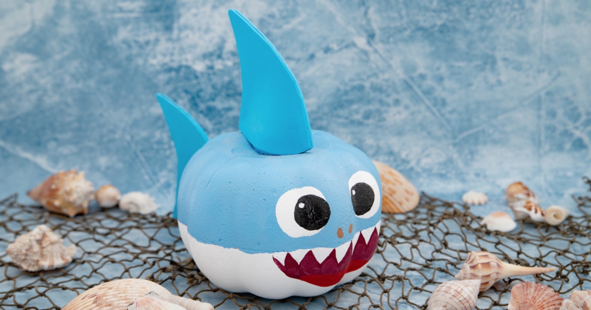 Baby Shark Pumpkin Painting Craft - Fun Money Mom