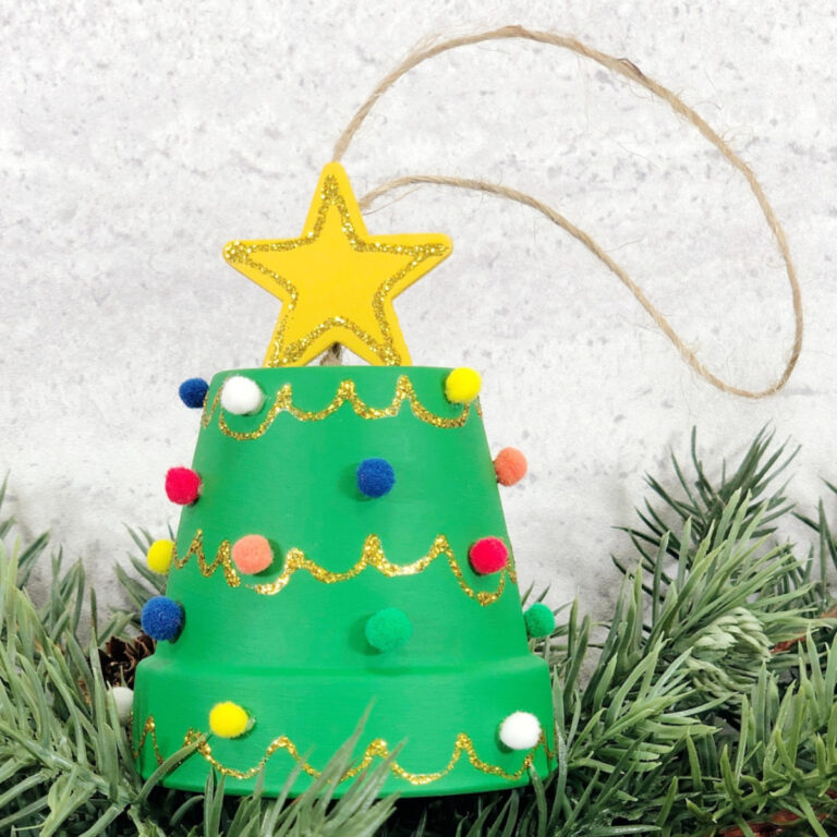 Clay Pot Christmas Tree Ornament