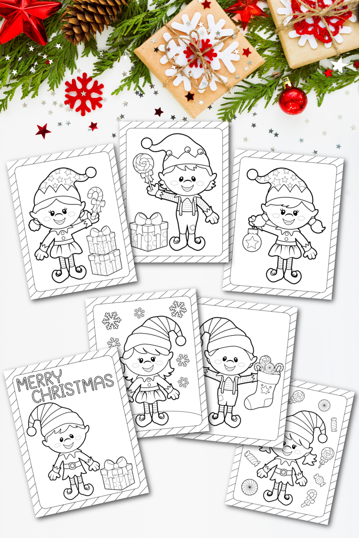 Printable christmas coloring pages for kids.