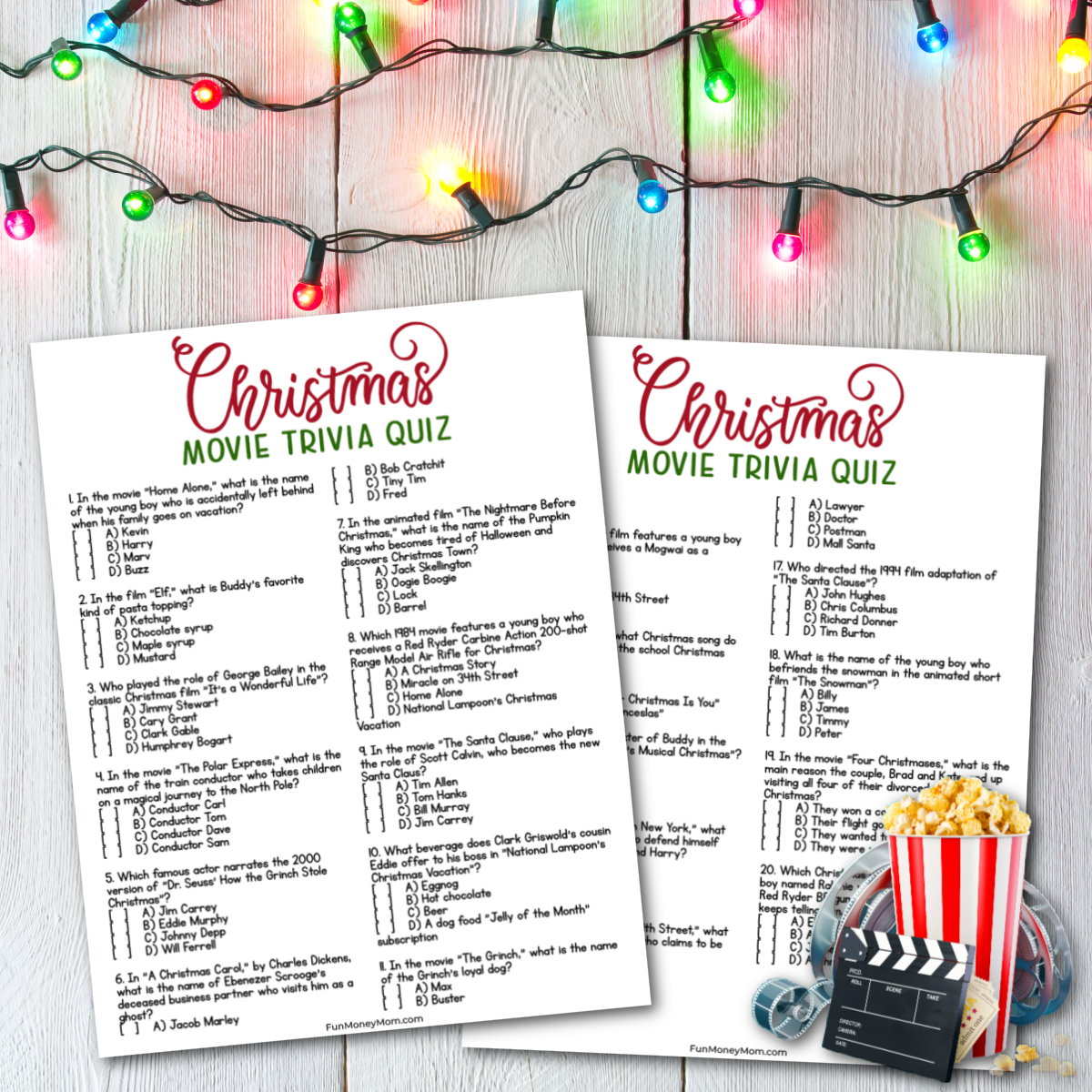 3 Christmas Movie Trivia Games {Free Printable} - Play Party Plan