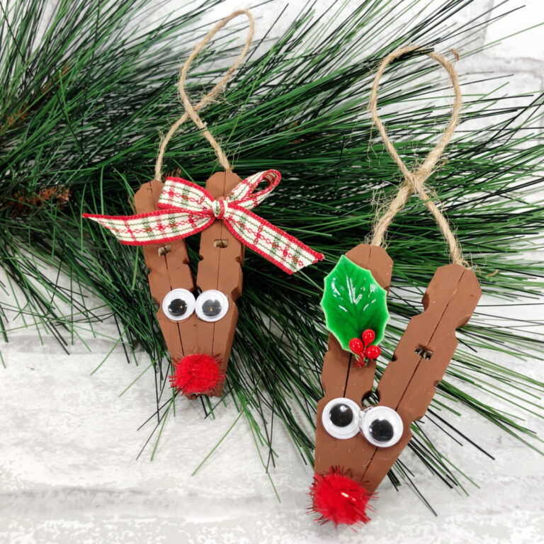 Adorable Clothespin Reindeer Ornament