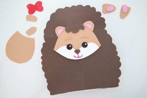 Valentine's day hedgehog craft for kids.