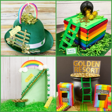 A collage of different st. patrick's day leprechaun traps