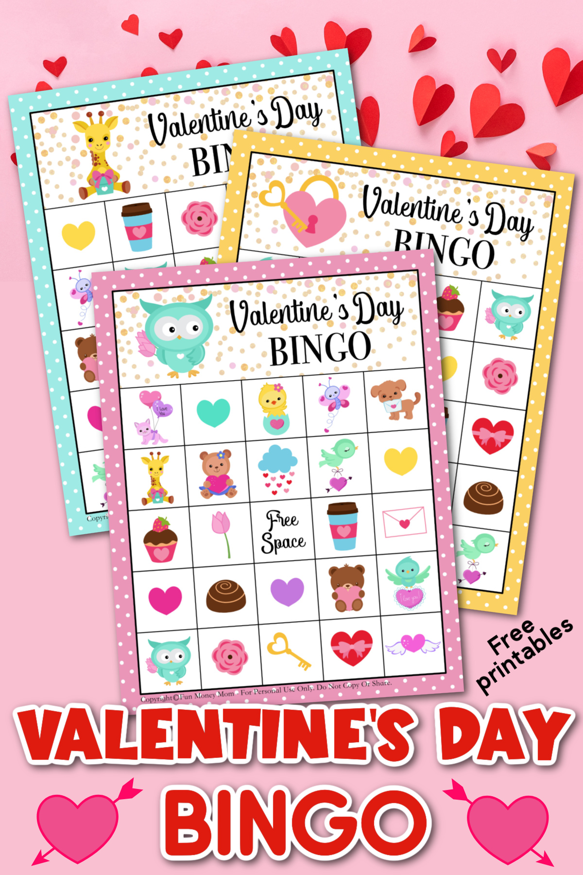 Free Printable Valentine Bingo Cards - Fun Money Mom