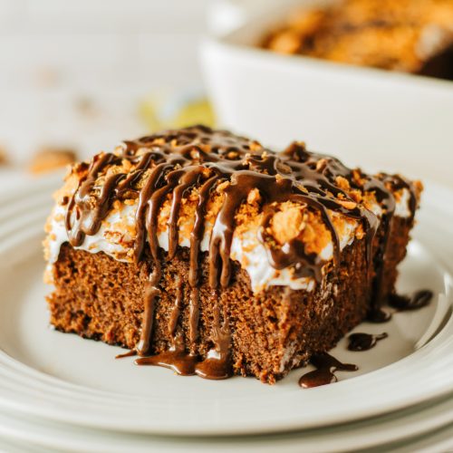 Butterfinger Cake Recipe - Desserts on a Dime