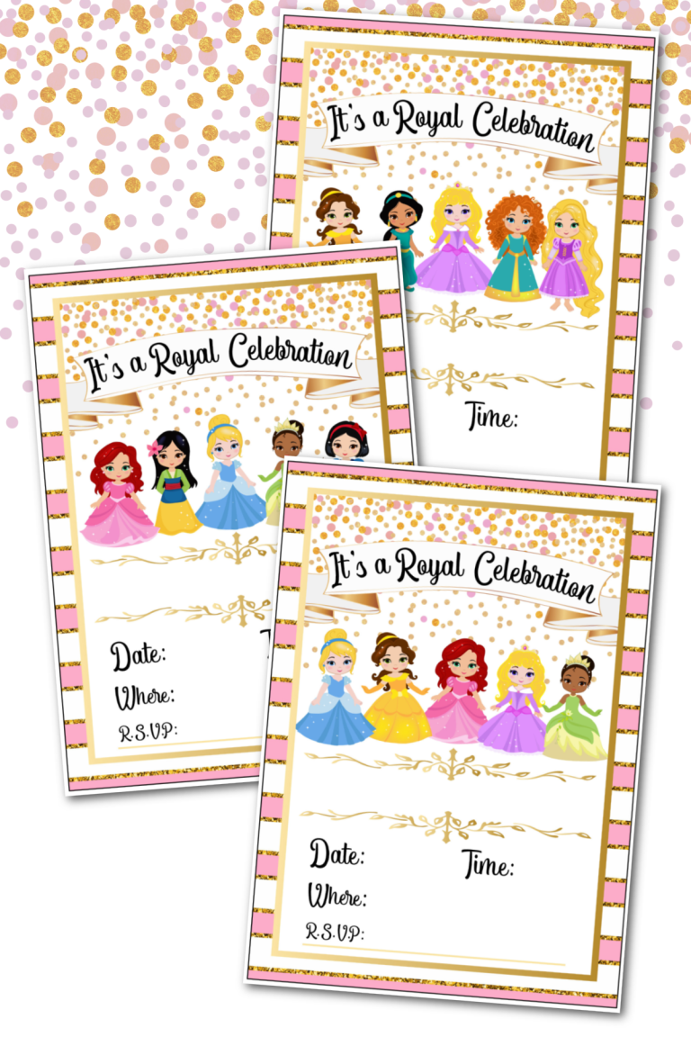 Disney Princess Invitations (Free Printables) - Fun Money Mom