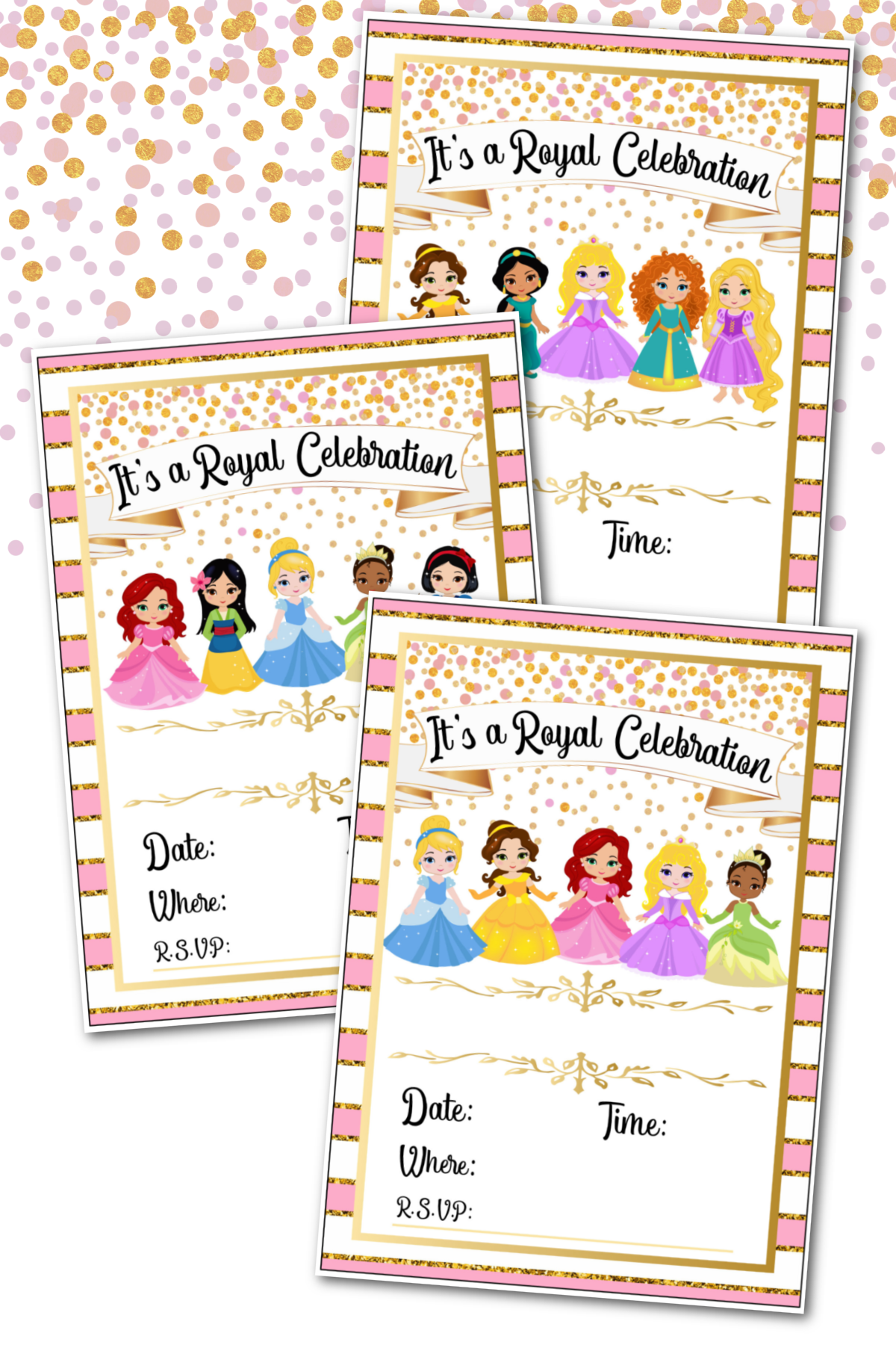 Disney Princess Invitations (free Printables) - Fun Money Mom