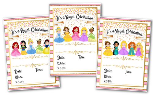 Disney Princess Invitations (Free Printables) - Fun Money Mom