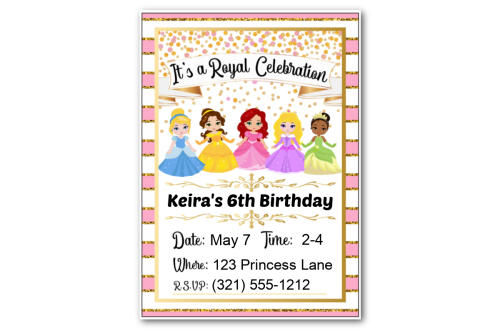 Disney Princess Invitations (Free Printables) - Fun Money Mom