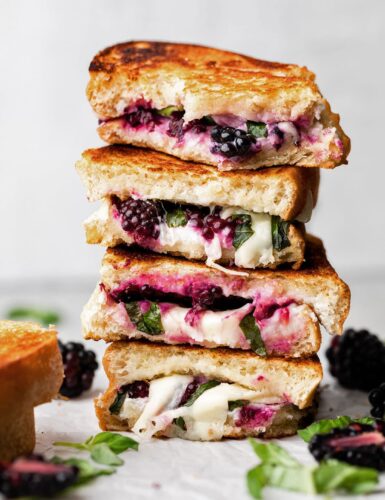Blackberry and goat cheese grilled cheese.