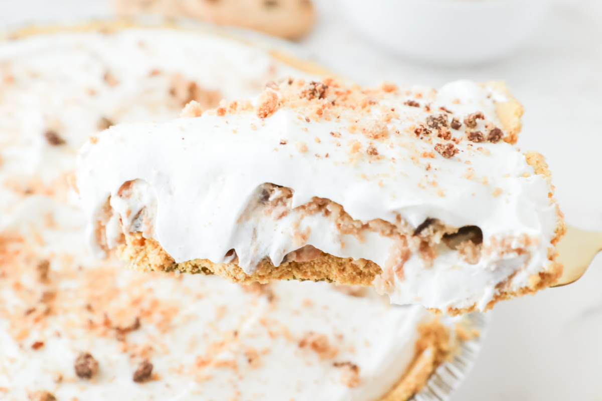 A slice of Cool Whip Cookie Pie