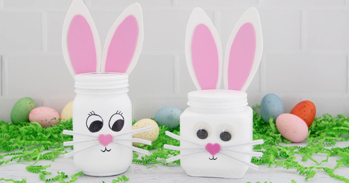 Easter Bunny Mason Jar Craft - Fun Money Mom