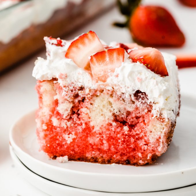 Easy Strawberry Poke Cake With Jello - Fun Money Mom